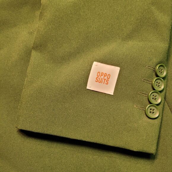 Opposuits Suit Blazer 42 Regular Green + Purple Lining DC JOKER COSPLAY with TAG - Picture 3 of 9